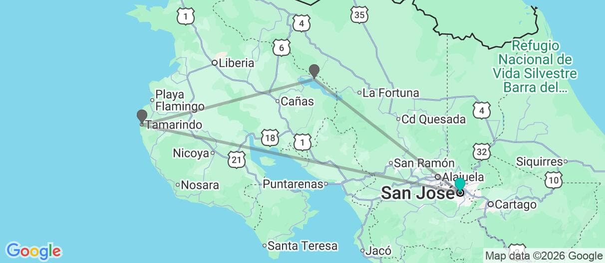 Mapa del viaje