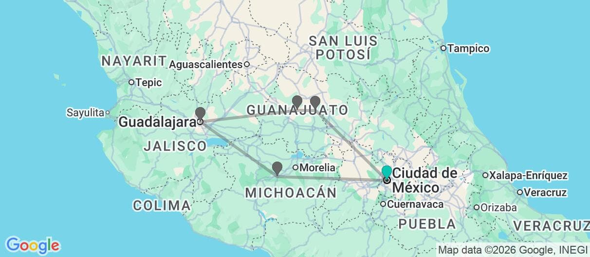 Mapa del viaje
