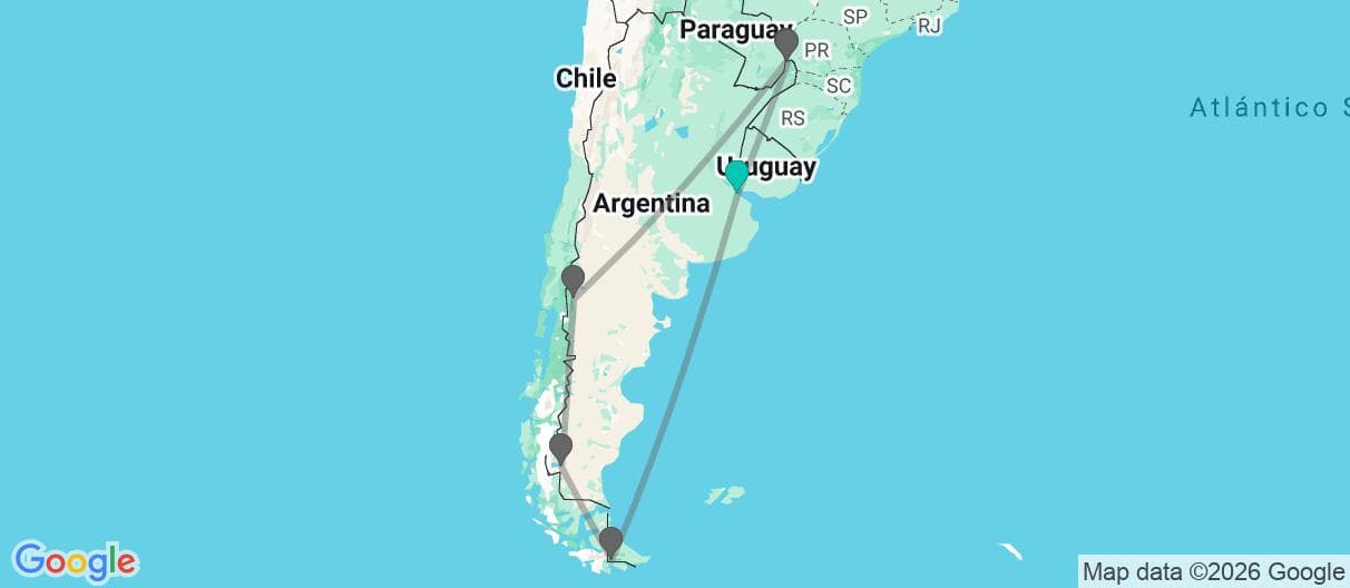 Mapa del viaje