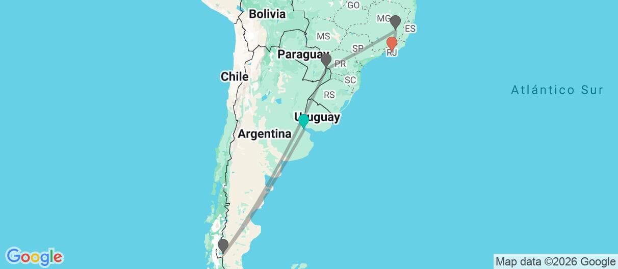 Mapa del viaje