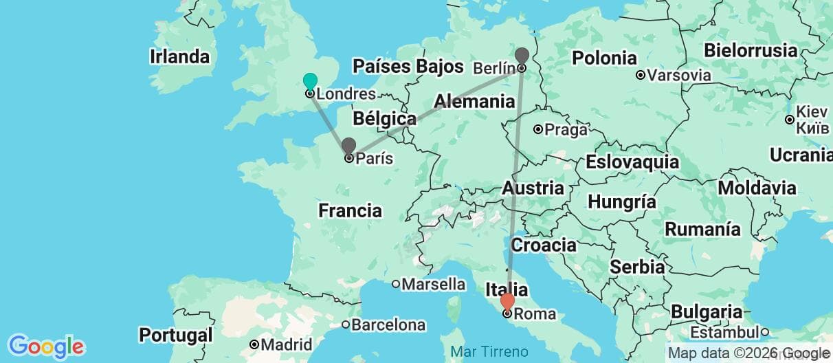 Mapa del viaje