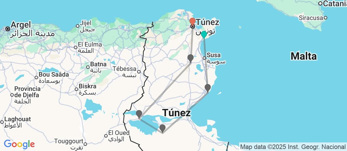 Mapa del viaje