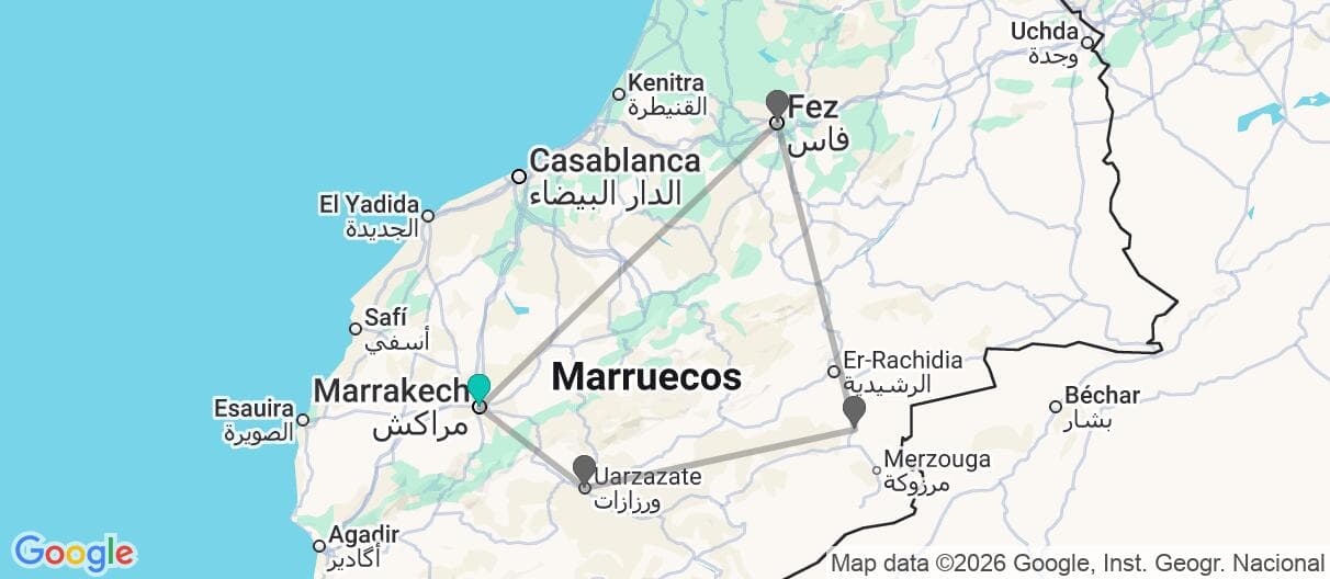 Mapa del viaje
