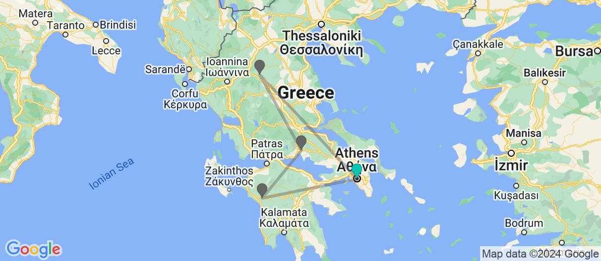 Map of Discovering Ancient Greece’s legacy