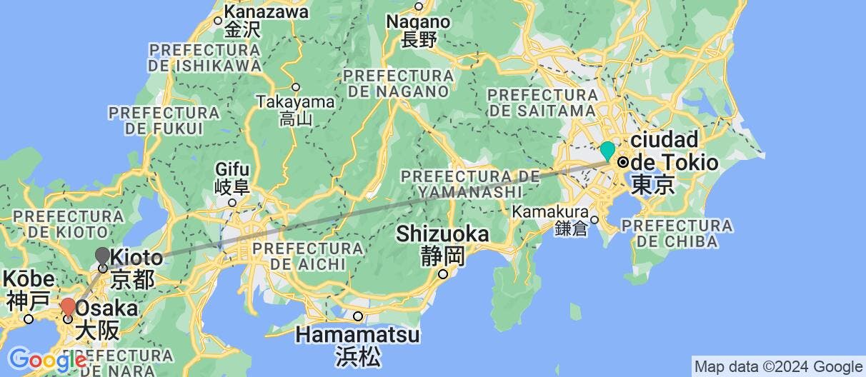 Map of Familias: Tokio, Kioto y Osaka autoguiado
