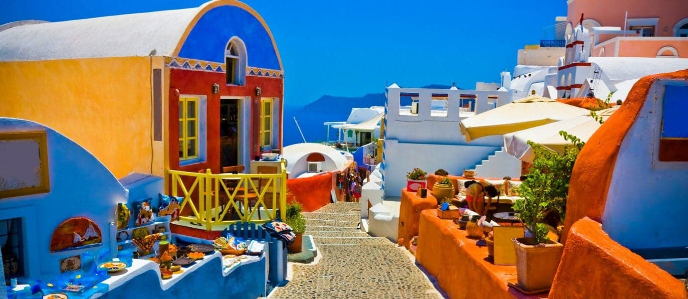 Colorful Houses <span class="iconos separador"></span> Oia <span class="iconos separador"></span> Santorini