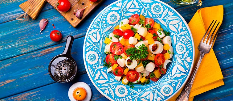 Ensalada de corazón de palmito