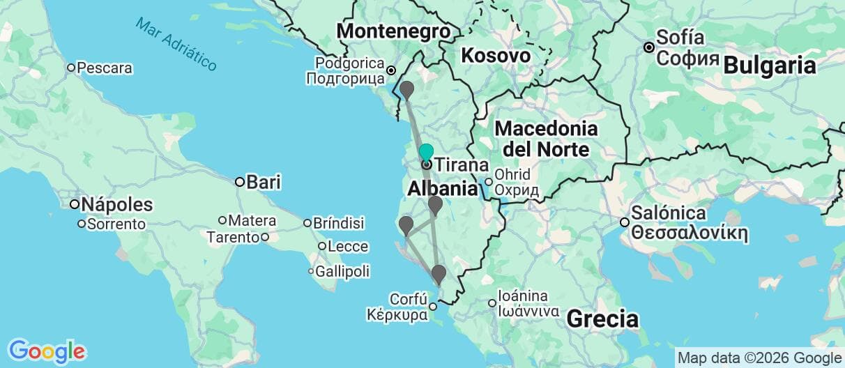 Mapa del viaje